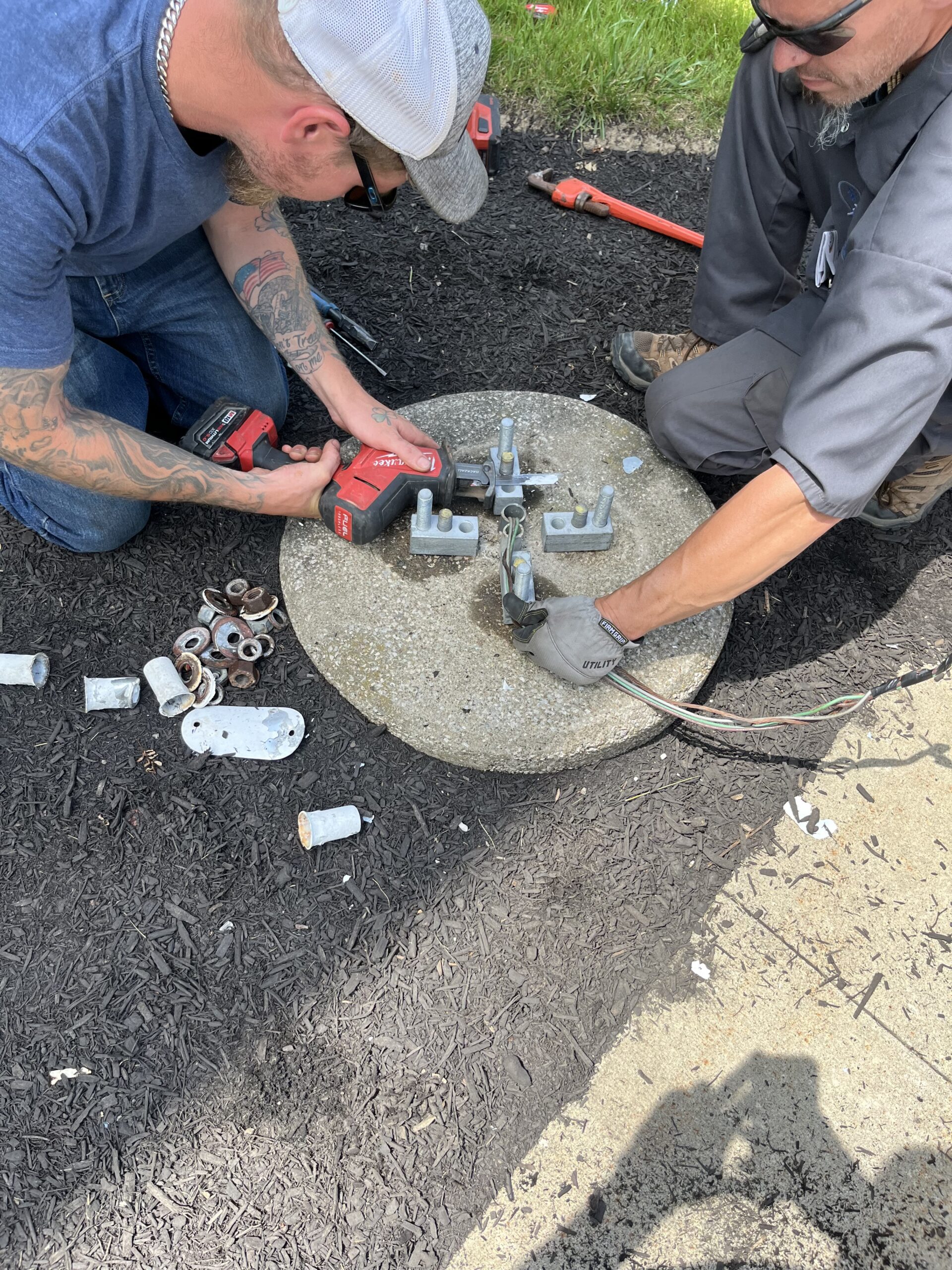 Public Parking Lot Light Installation